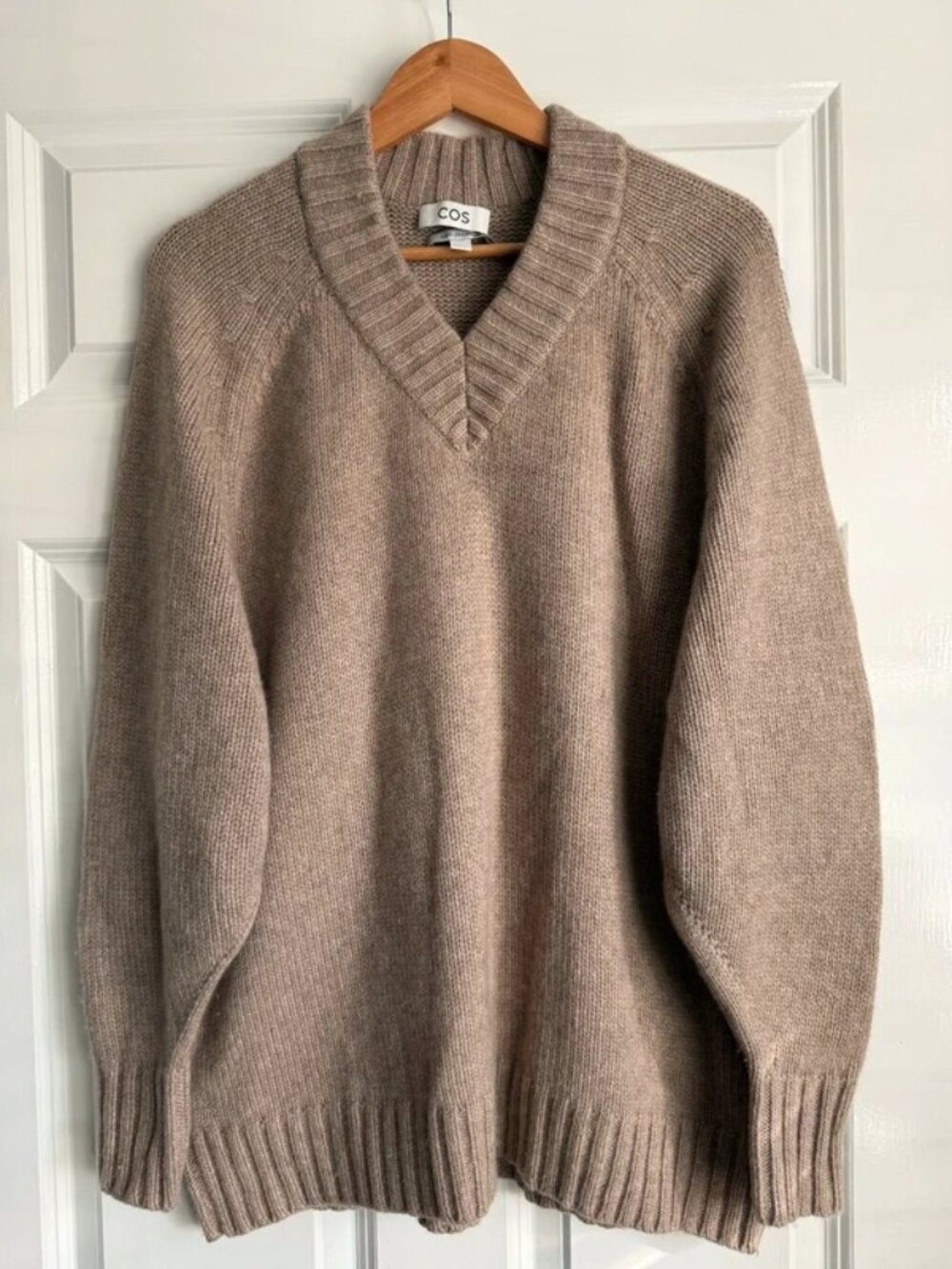 COS Beige 100% Cashmere Chunky Knit Jumper Size S